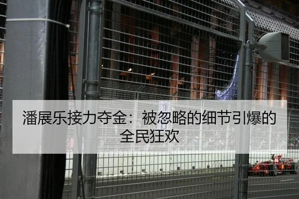 潘展乐接力夺金：被忽略的细节引爆的全民狂欢
